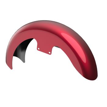 Advanblack Color-Matched 19" Reveal Wrapper Hugger Front Fender For ''86-''21 Harley Touring Models -Velocity Red Sunglo