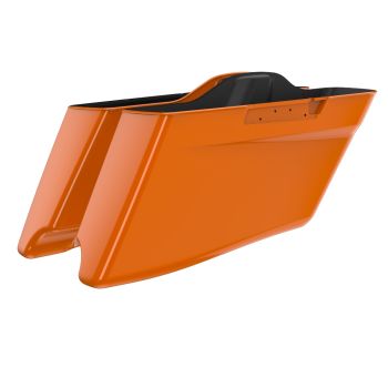 Advanblack Baja Orange CVO Style Tapered Stretched Extended Saddlebag Bottoms for Harley Davidson 2014+ Touring