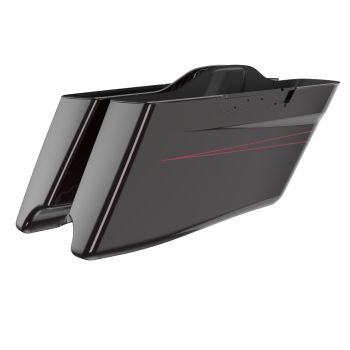 Advanblack Blackened Cayenne CVO Style Tapered Stretched Extended Saddlebag Bottoms for Harley Davidson 2014+ Touring