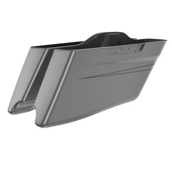 Advanblack Charcoal Pearl CVO Style Tapered Stretched Extended Saddlebag Bottoms for Harley Davidson 2014+ Touring