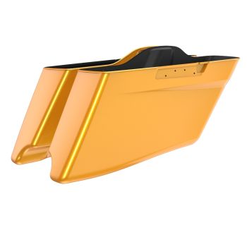 Advanblack Chrome Yellow Pearl CVO Style Tapered Stretched Extended Saddlebag Bottoms for Harley Davidson 2014+ Touring