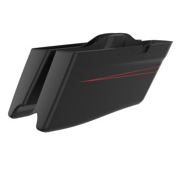 Advanblack Denim Black CVO Style Tapered Stretched Extended Saddlebag Bottoms for Harley Davidson 2014+ Touring