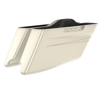 Advanblack Morocco Gold Pearl CVO Style Tapered Stretched Extended Saddlebag Bottoms for Harley Davidson 2014+ Touring
