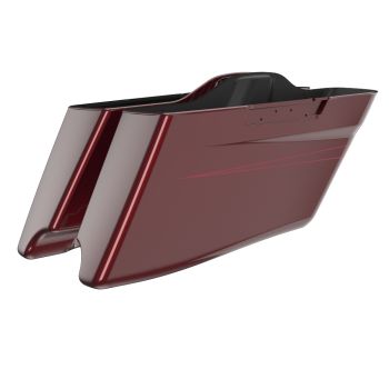 Advanblack Mysterious Red Sunglo CVO Style Tapered Stretched Extended Saddlebag Bottoms for Harley Davidson 2014+ Touring