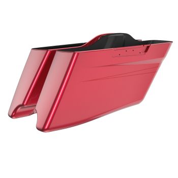 Advanblack Velocity Red Sunglo CVO Style Tapered Stretched Extended Saddlebag Bottoms for Harley Davidson 2014+ Touring