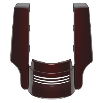 Advanblack Dual Cutout Midnight Crimson Stretched Rear Fender Extension For 2014+ Harley Davidson Touring Models