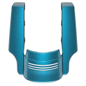Advanblack Dual Cutout Tahitian Teal Stretched Rear Fender Extension For 2014+ Harley Davidson Touring Models