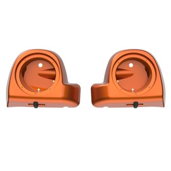 Advanblack  Amber Whiskey 6.5" Speaker Pods Lower Vented Fairings fit 2014+ Harley Davidson Touring