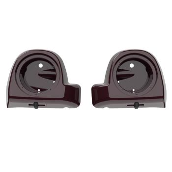 Advanblack Black Cherry Speaker Box Pod Lower Vented Fairings for 2014+ Harley Davidson Touring