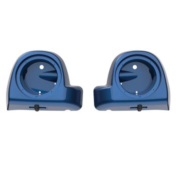 Advanblack Dark Blue Pearl Speaker Box Pod Lower Vented Fairings for 2014+ Harley Davidson Touring