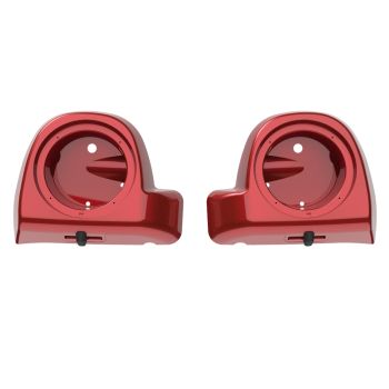 Advanblack Ember Red Sunglo Speaker Box Pod Lower Vented Fairings for 2014+ Harley Davidson Touring
