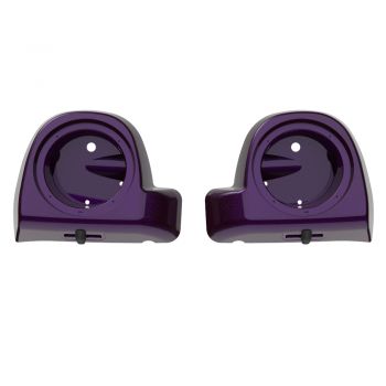 Advanblack Hard Candy Mystic Purple Flake   6.5" Speaker Pods Lower Vented Fairings fit 2014+ Harley Davidson Touring