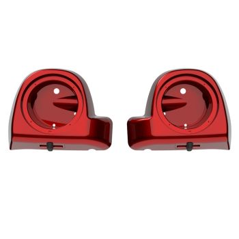 Heirloom Red Fade Rushmore Lower Vented Fairings Speaker Pods for 2014+ Harley Davidson Touring