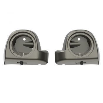 Advanblack Industrial Gray 6.5' Speaker Pods Rushmore Lower Vented Fairings fit  2014+ Harley Davidson Touring