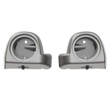 Advanblack Pewter Pearl Speaker Box Pod Lower Vented Fairings for 2014+ Harley Davidson Touring