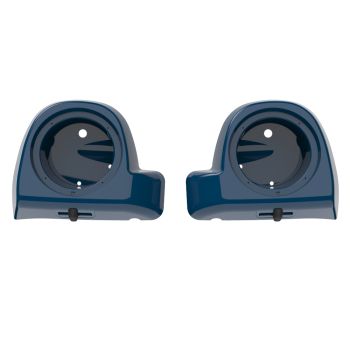 Advanblack Reef Blue Speaker Box Pod Lower Vented Fairings for 2014+ Harley Davidson Touring