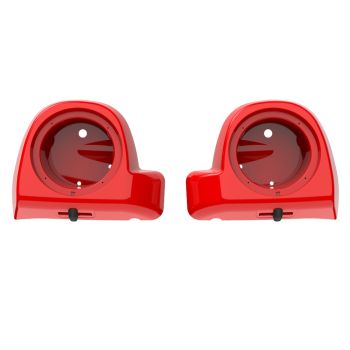 Advanblack Scarlet Red Speaker Box Pod Lower Vented Fairings for 2014+ Harley Davidson Touring