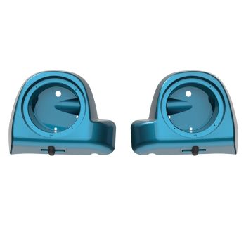 Advanblack Tahitian Teal 6.5' Speaker Pods Rushmore Lower Vented Fairings fit  2014+ Harley Davidson Touring