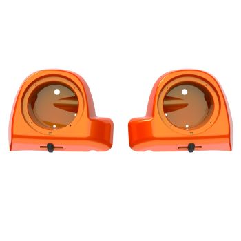 Wicked Orange Pearl Speaker Box Pod Lower Vented Fairings for 2014+ Harley Davidson Touring