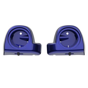 Advanblack Zephyr Blue 6.5' Speaker Pods Rushmore Lower Vented Fairings fit  2014+ Harley Davidson Touring