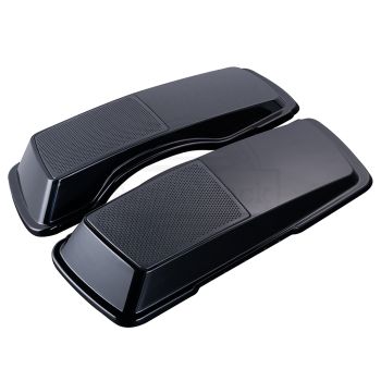 Advanblack Vivid Black 6 x 9 Saddlebag Speaker Lids for Harley Davidson Touring'06-'13