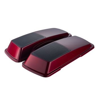 Advanblack Crimson Red Sunglo 6 x 9 Saddlebag Speaker Lids for Harley Davidson Touring '06-'13