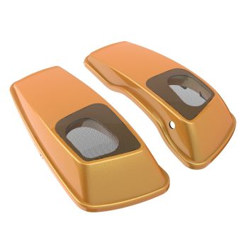 Advanblack Hard Candy Gold Flake 6x9 Saddlebag Speaker Lids Cover For Harley Davidson Touring 2014+