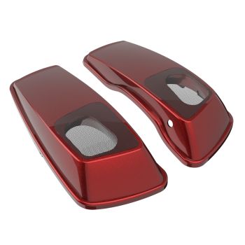 Advanblack Hard Candy Hot Rod Red Flake 6x9 Saddlebag Speaker Lids Cover For Harley Davidson Touring 2014+