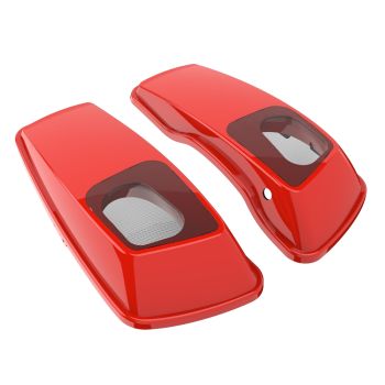 Advanblack Performance Orange Waterproof 6x9 Saddlebag Speaker Lids Cover for Harley Davidson Touring 2014+