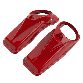 Advanblack Billiard Red 8'' Saddlebag Speaker Lids Cover for Harley Davidson Touring 2014-2020 