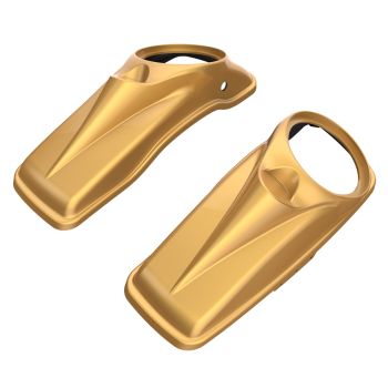 Advanblack Black Hills Gold 8'' Saddlebag Speaker Lids Cover for Harley Davidson Touring 2014-2020