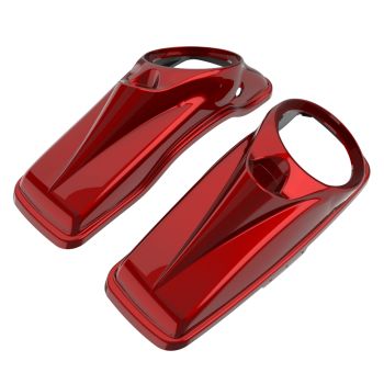 Advanblack Heirloom Red Fade 8'' Saddlebag Speaker Lids Cover for Harley Davidson Touring  2014+