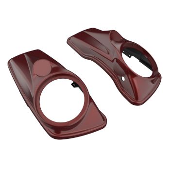 Advanblack Crushed Ice Pearl 8'' Saddlebag Speaker Lids Cover for Harley Davidson Touring 2014-2020