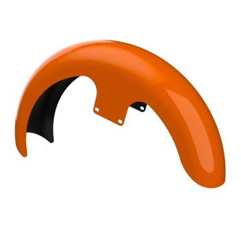 Advanblack Baja Orange 21" Reveal Wrapper Hugger Front Fender For ''86-''21 Harley Touring Models