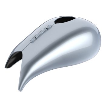 Advanblack Baracuda Silver Extended Stretched Tank Cover for Harley 2008-2020 Street Glide & Road Glide 