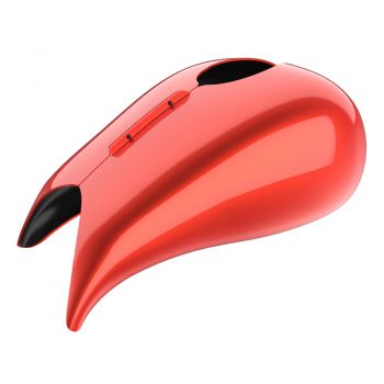 Advanblack Candy Orange Extended Stretched Tank Cover for Harley 2008-2020 Street Glide & Road Glide 