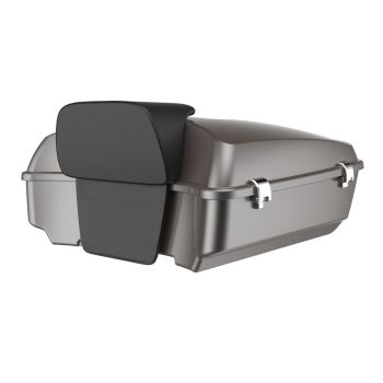 Advanblack Billet Silver Chopped Tour Pack Pad Luggage Trunk For '97-'20 Harley Touring Street Electra Road Glide