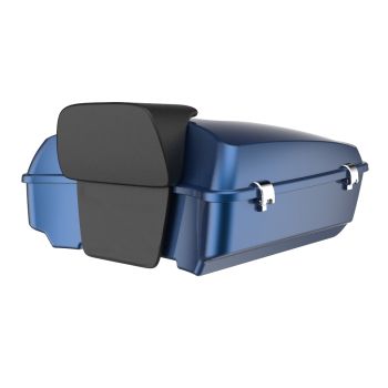 Advanblack Dark Blue Pearl Chopped Tour Pack Pad Luggage Trunk For '97-'20 Harley Davidson Touring Street Electra Road Glide