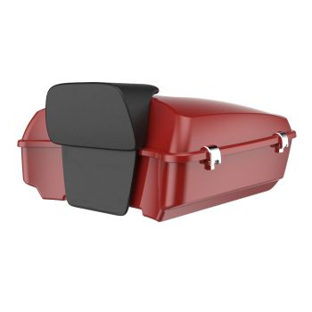 Advanblack Red Hot Sunglo Chopped Tour Pack Pad Luggage Trunk For '97-'20 Harley Touring Street Electra Road Glide