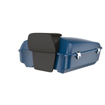 Advanblack Reef Blue Chopped Tour Pack Pak Pad  Luggage Trunk For '97-'22 Harley Touring Street Electra Road Glide