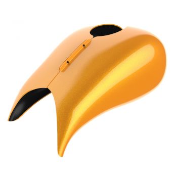 Advanblack Chrome Yellow Pearl Extended Stretched Tank Cover for Harley 2008-2020 Street Glide & Road Glide 