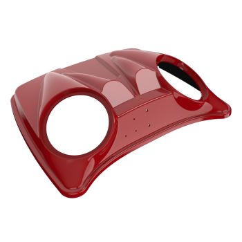Reef Red  Dual 8'' Speaker Lids for Advanblack / OEM Harley Rushmore style Razor, Chopped & King Tour Pak