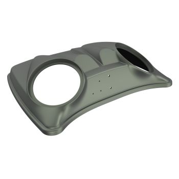 Color-Matched Dual 8'' Speaker Lids for Advanblack / OEM Harley Rushmore style Razor, Chopped & King Rear Tour Trunk Pack