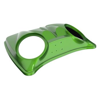 Color-Matched Dual 8'' Speaker Lids for Advanblack / OEM Harley Rushmore style Razor, Chopped & King Rear Tour Trunk Pack