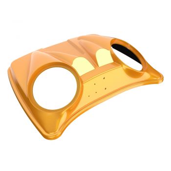 Chrome Yellow Pearl Dual 8'' Speaker Lids for Advanblack / OEM Harley Rushmore style Razor, Chopped & King Tour Pak