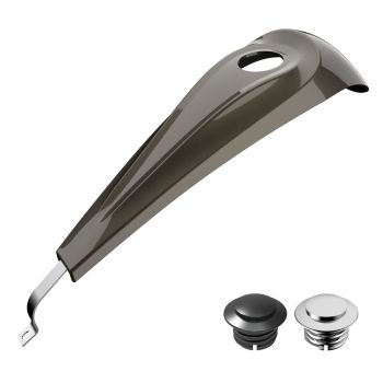 Advanblack River Rock Gray(Glossy) Low-profile Tank Dash Console for '08-'20 Harley Street Glide and Road Glide 