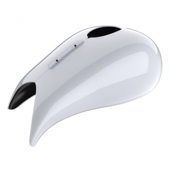 Advanblack Great White Pearl Extended Stretched Tank Cover for Harley 2008-2020 Street Glide & Road Glide 