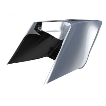 Advanblack Barracuda Silver Glossy ABS CVO Style Stretched Extended Side Cover Panel for 2014+ Harley Davidson Touring