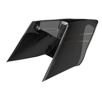 Advanblack Black Quartz ABS CVO Style Stretched Extended Side Cover Panel for 2014+ Harley Davidson Touring