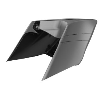 Advanblack ABS CVO Style Stretched Extended Side Cover Panel Charcoal Denim for 2014+ Harley Davidson Touring